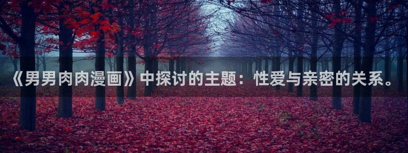 腐漫画网下载：《男男肉肉漫画》中探讨的主题：性爱与亲密的关系。